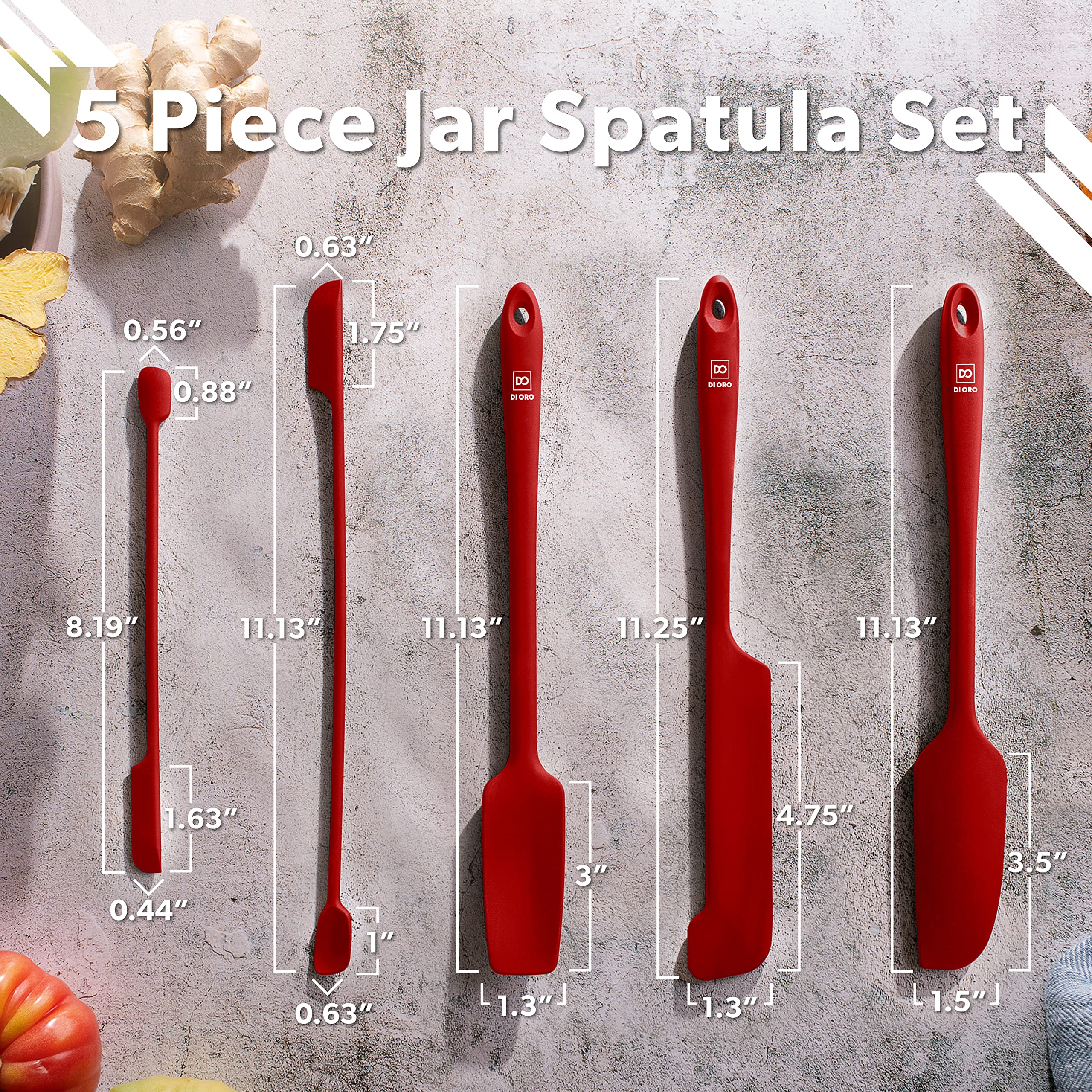 di oro spatula near a simmering pan demonstrating 600°F heat resistance and safety