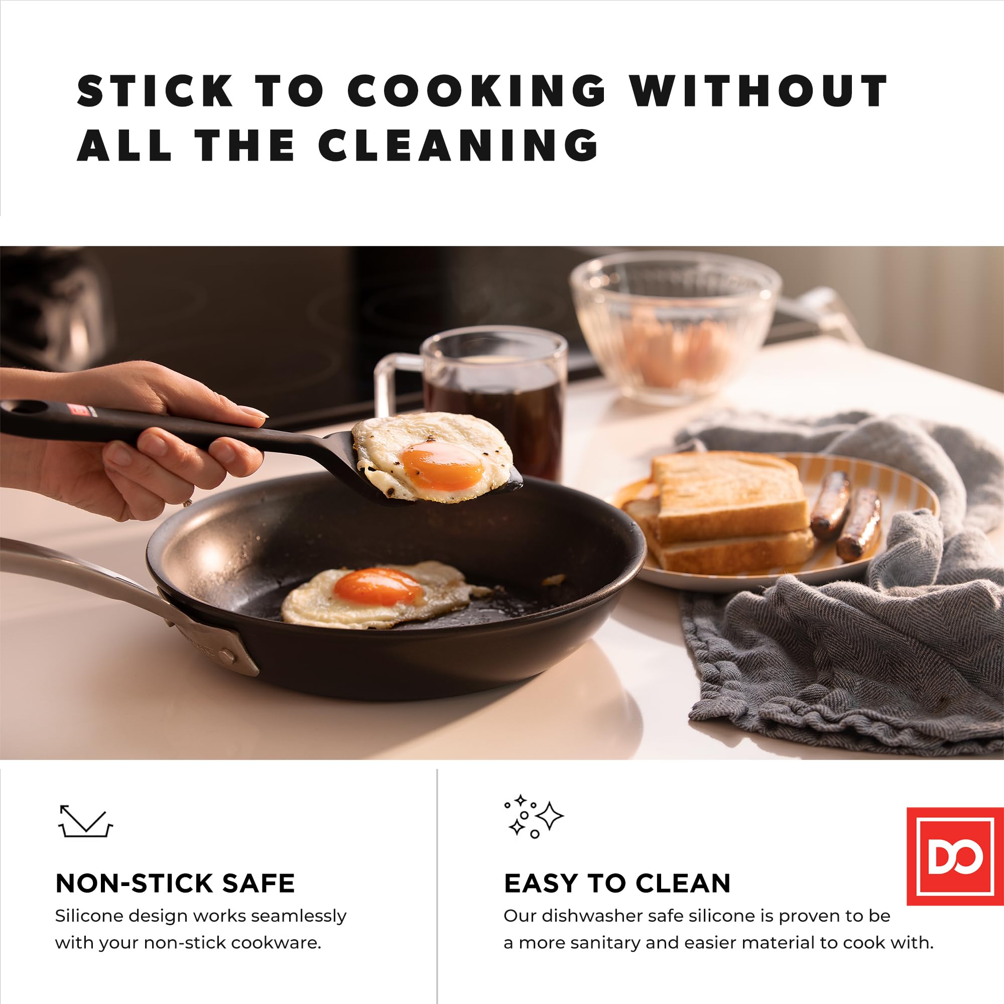 di Oro Living close-up of seamless silicone head showing smooth, food-safe surface
