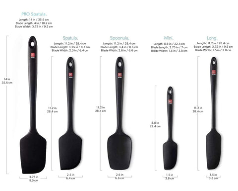 di oro spatula on nonstick pan protecting finish while stirring heat-safe foods