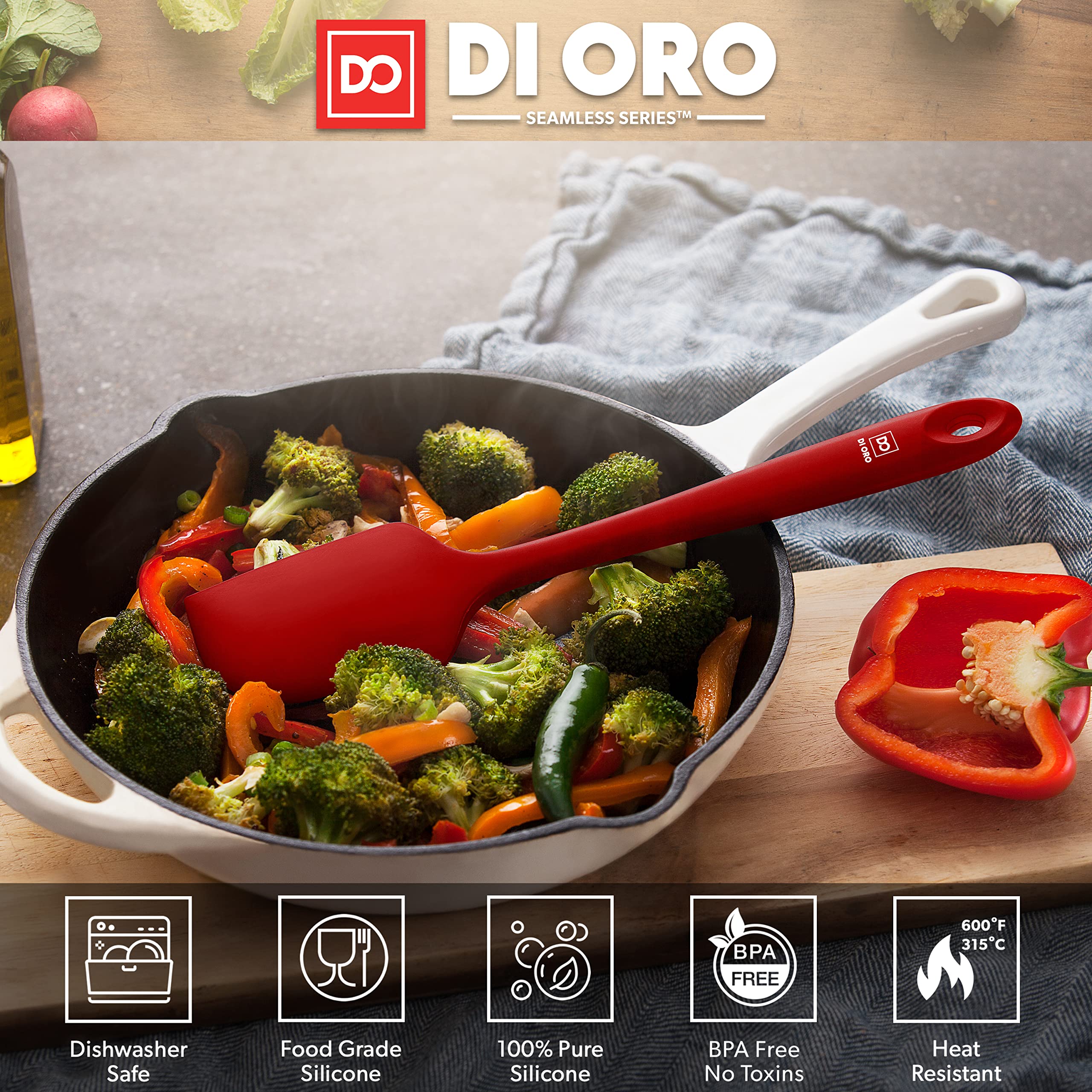 di oro handle core cutaway reveals stainless steel support for strength and stability