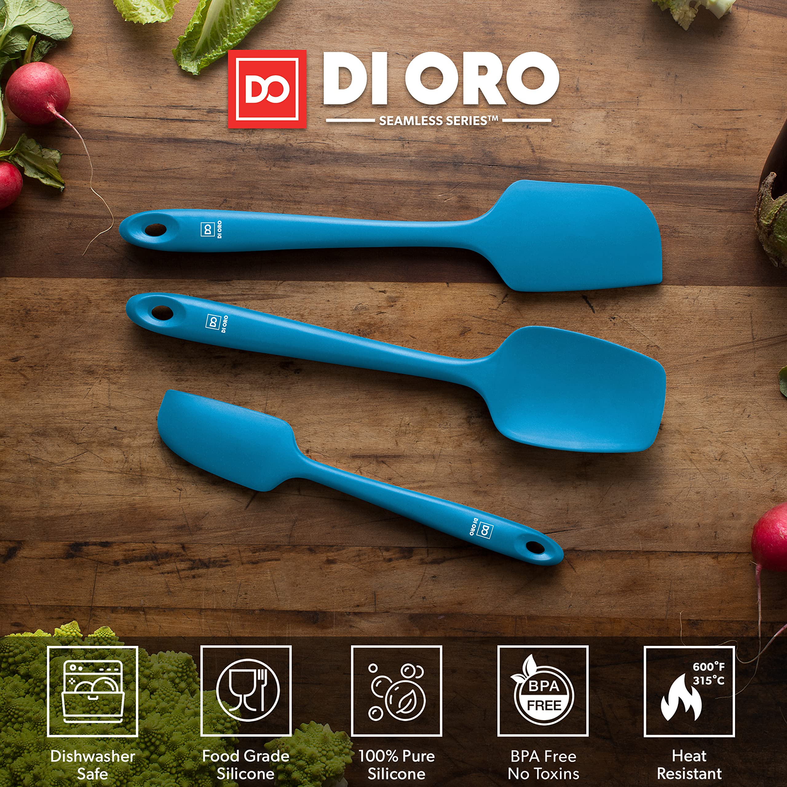 DI ORO ergonomic handle close-up for comfortable grip and steady control