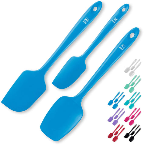 DI ORO spatula set front packaging showing three blue spatulas and benefits