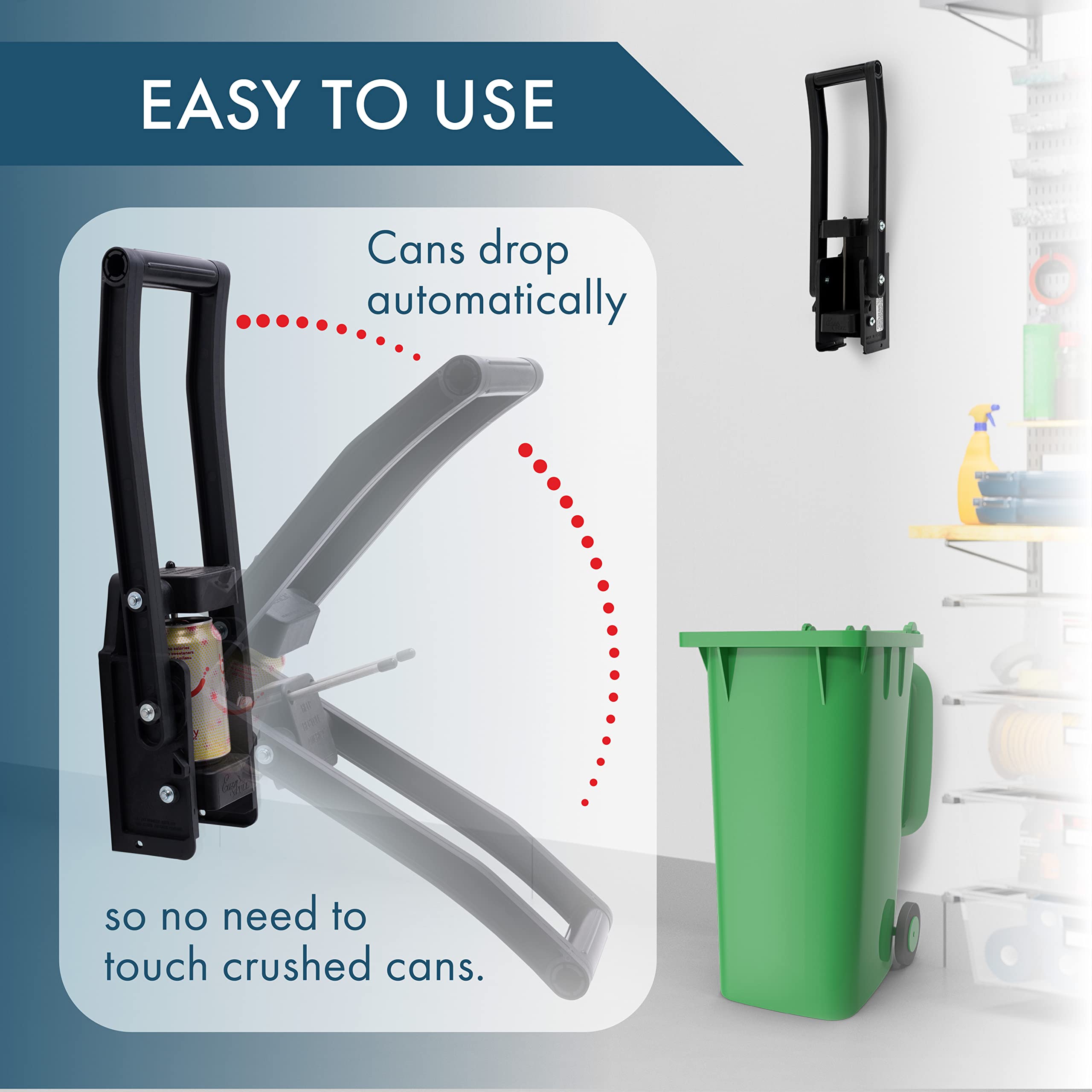 Dial Industries Easy Pull close-up of rotating handle and pivot for easy operation