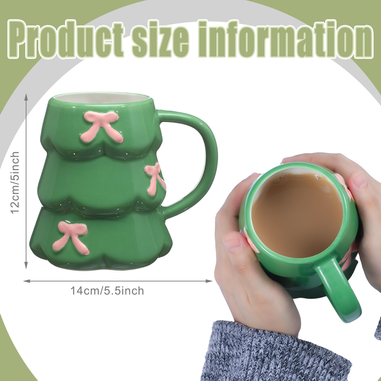 Didaey close-up of pink bow detail on mug highlighting handcrafted charm