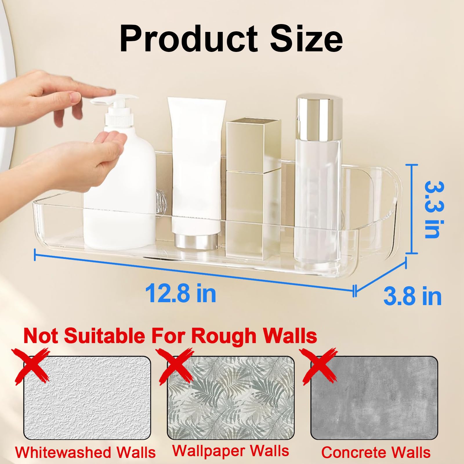 Diesisa shelf installed in shower showing moisture-resistant benefit
