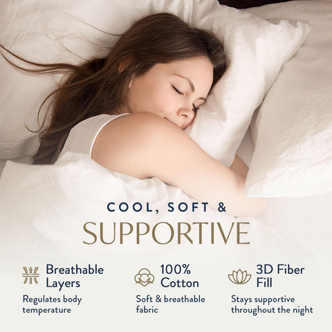 Digital Decor close-up of 230-thread-count cotton shell highlighting breathable texture