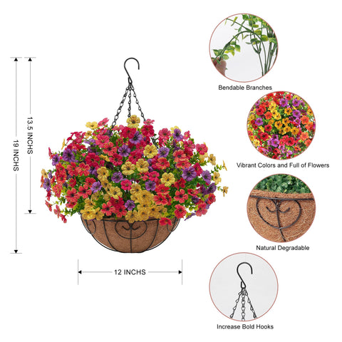 Digtecno assembled planter hanging on balcony railing adds year-round color benefit