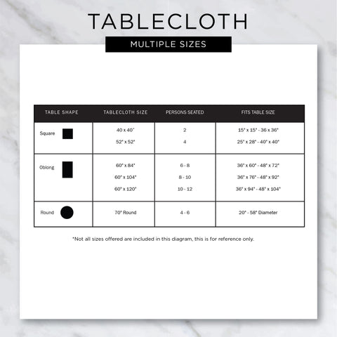 DII folded tablecloth packaged ready for storage and easy transport