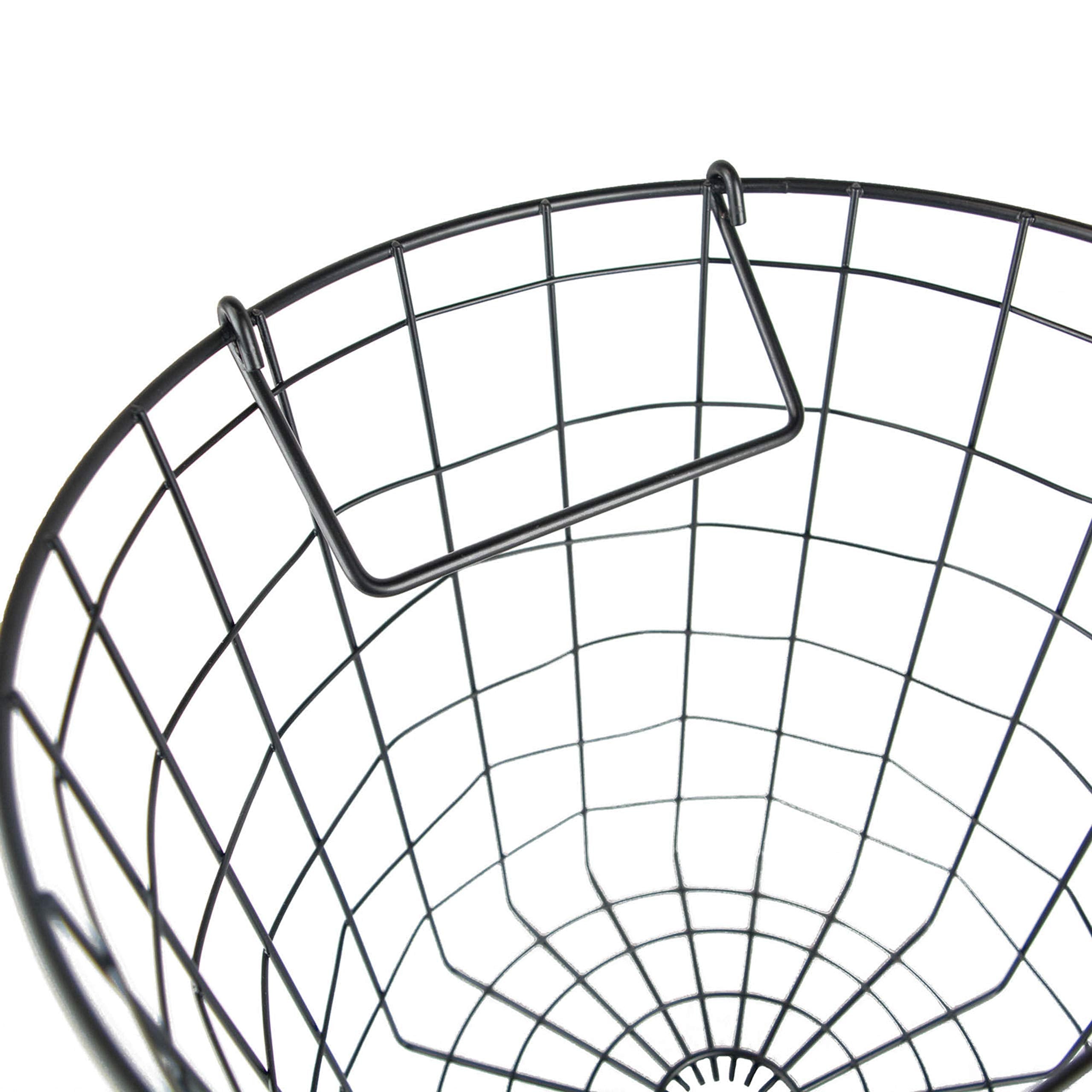 DII basket holding potatoes and onions in pantry for easy access