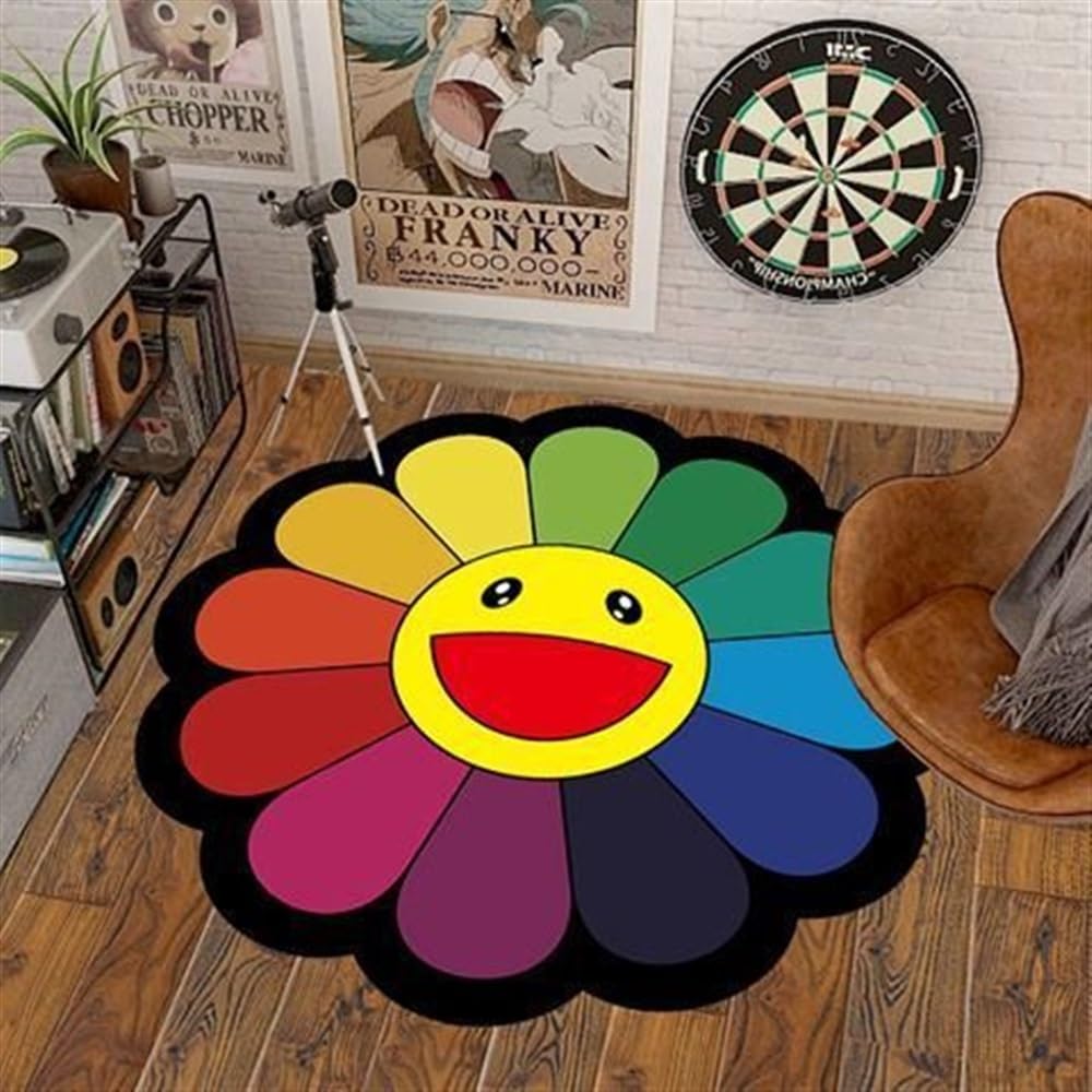 DIKFENS Takashi Murakami front view showing flower motif brightens room