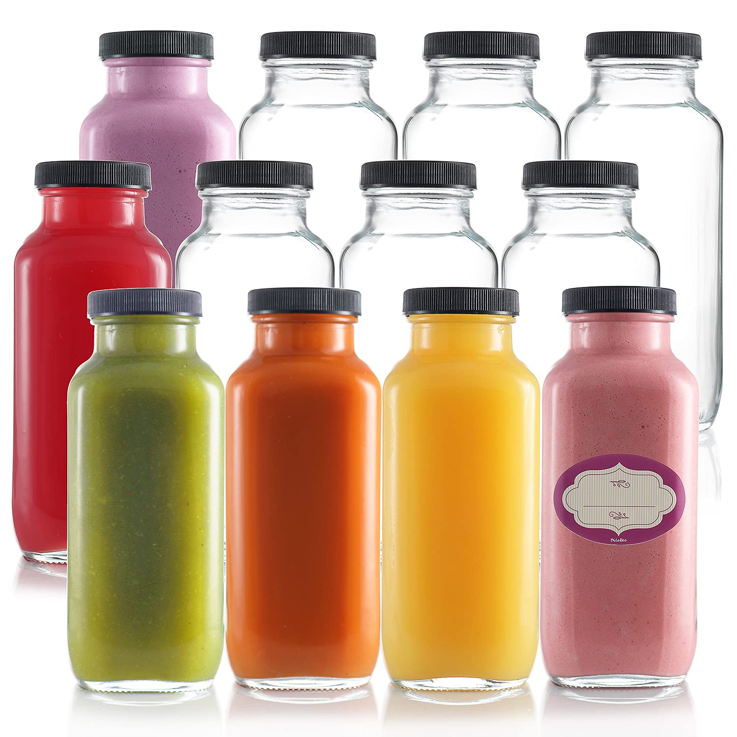 DilaBee front view of 12-pack glass bottles showing neat packaging and convenience