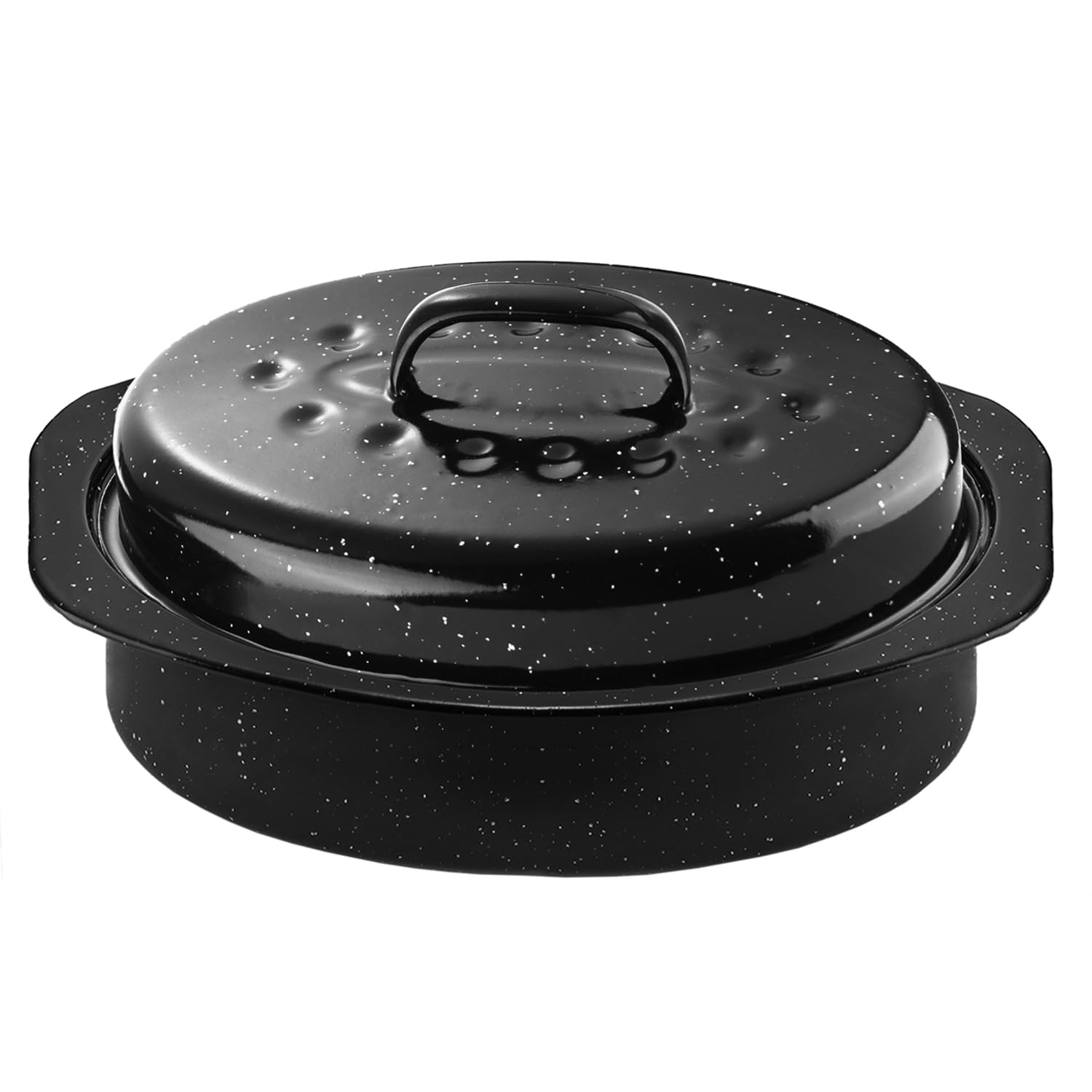 DIMESHY oval roaster front view showing compact covered design and easy handling