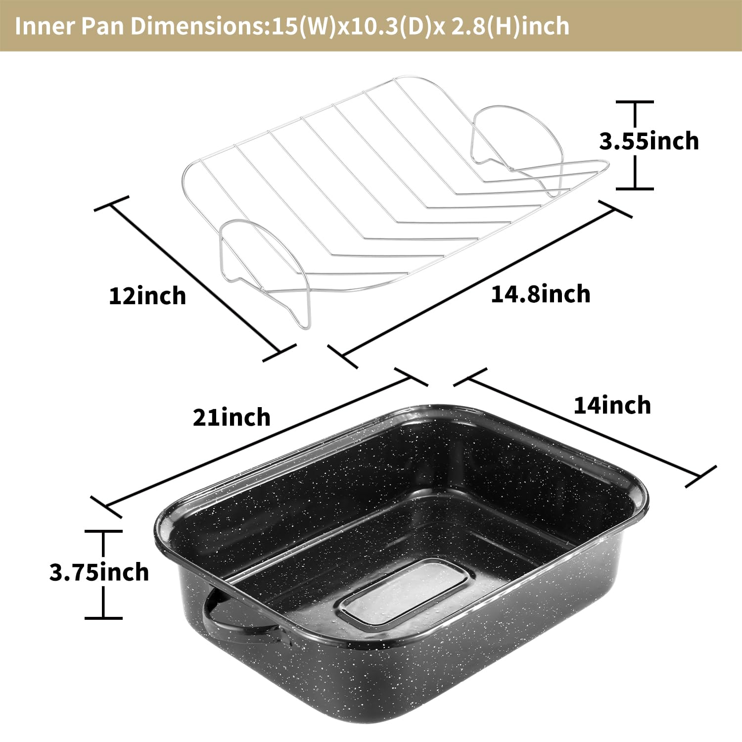 DIMESHY pan next to ruler for scale, showing 25 lb capacity