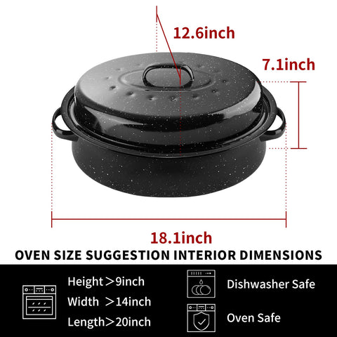 DIMESHY roaster with roast chicken inside demonstrating even cooking and serving benefit