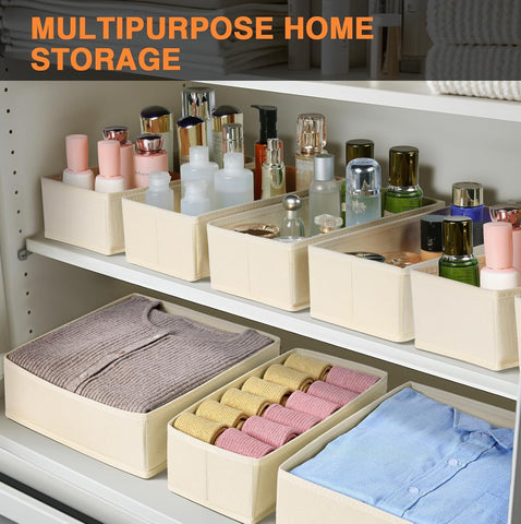 DIMJ bins in dresser demonstrating tidy drawer organization benefit