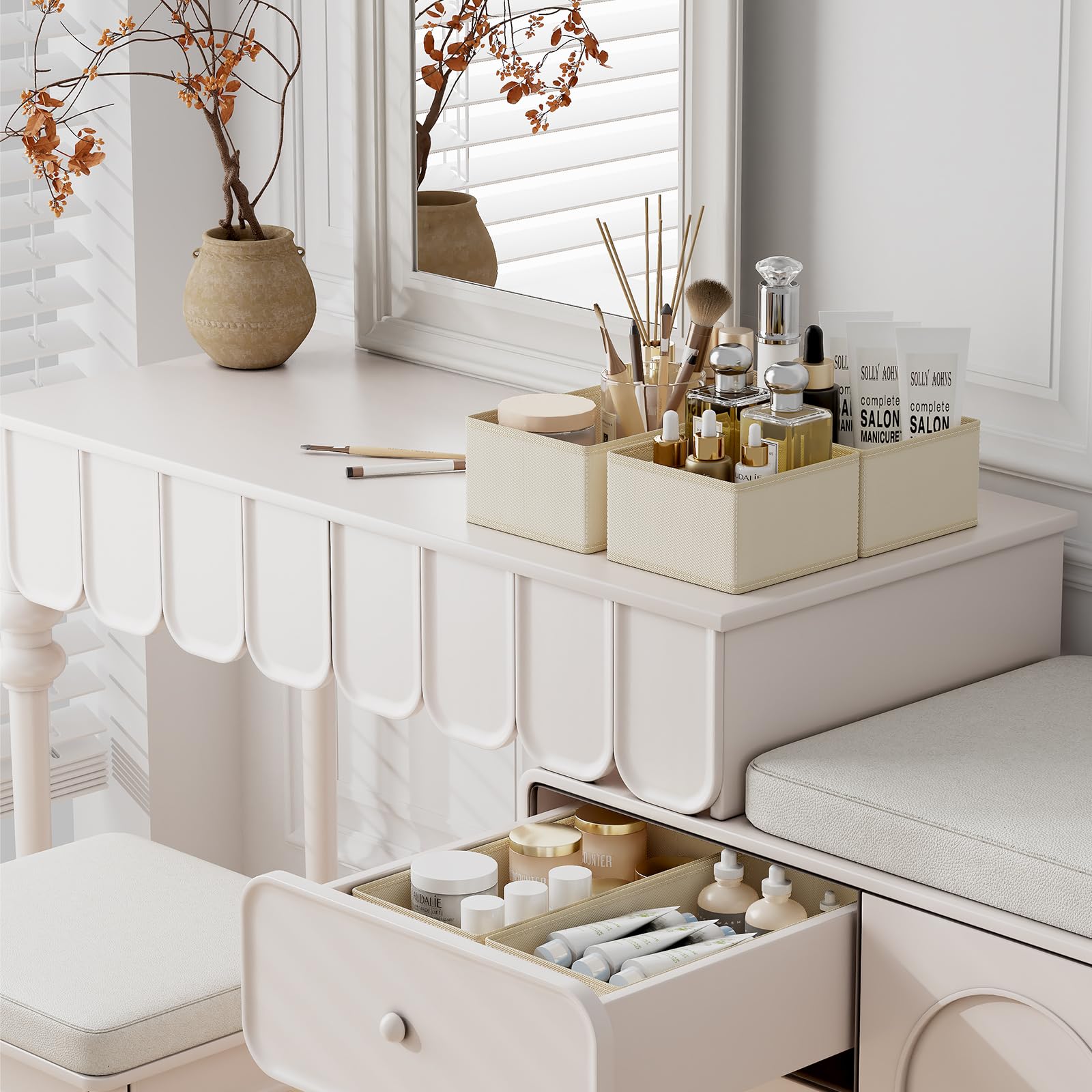 DIMJ folded flat organizer demonstrating space-saving storage convenience