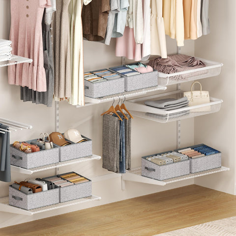 DIMJ foldable bin collapsed flat for compact storage and convenient stashing