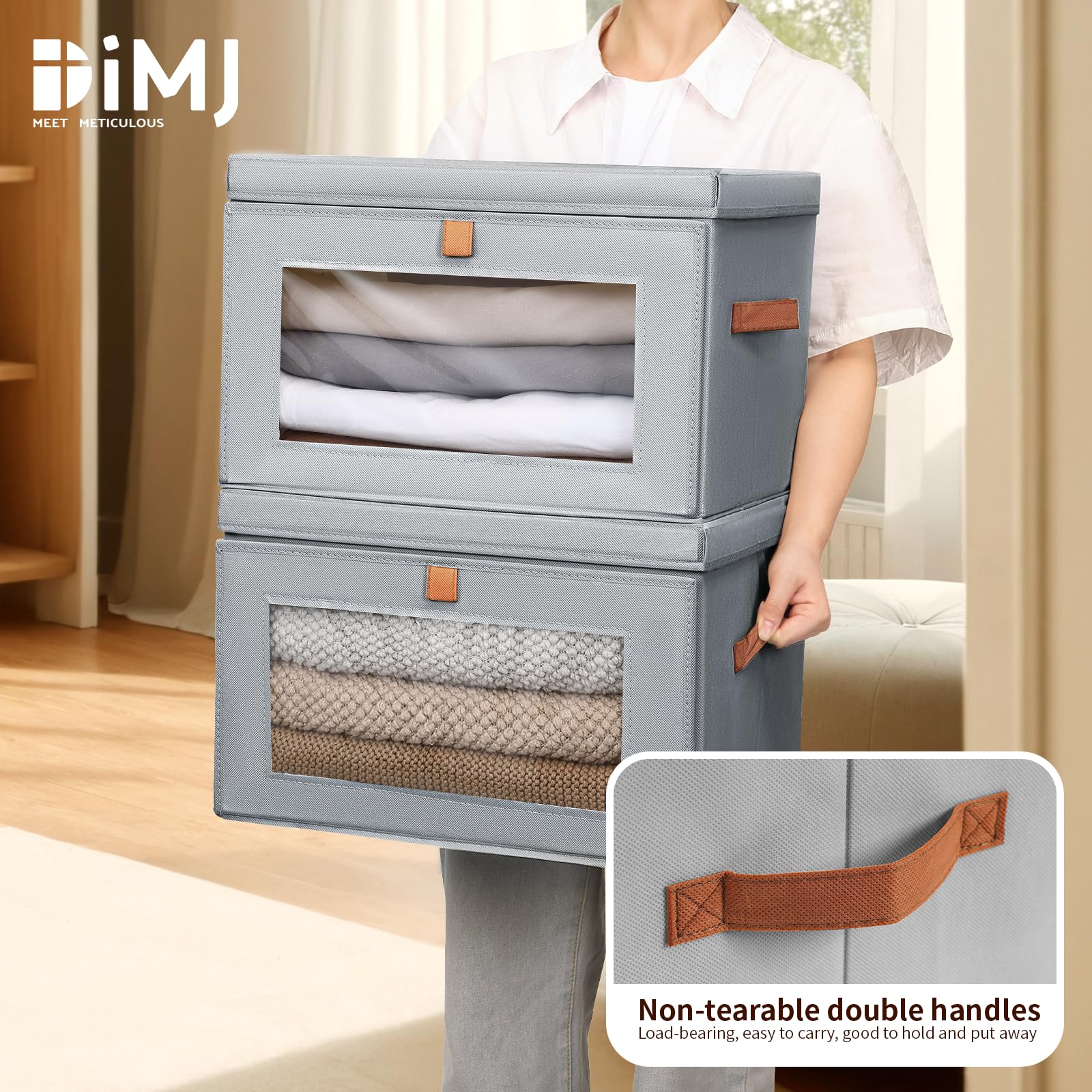 DIMJ bin stored under bed demonstrating discreet space use