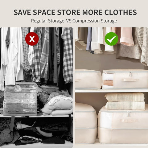 DIMJ lifestyle image of wardrobe with organized bags showing neat home organization benefit