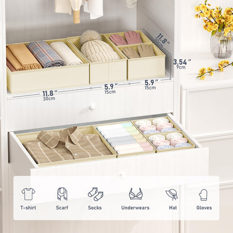 DIMJ medium compartment holding socks and underwear for quick access