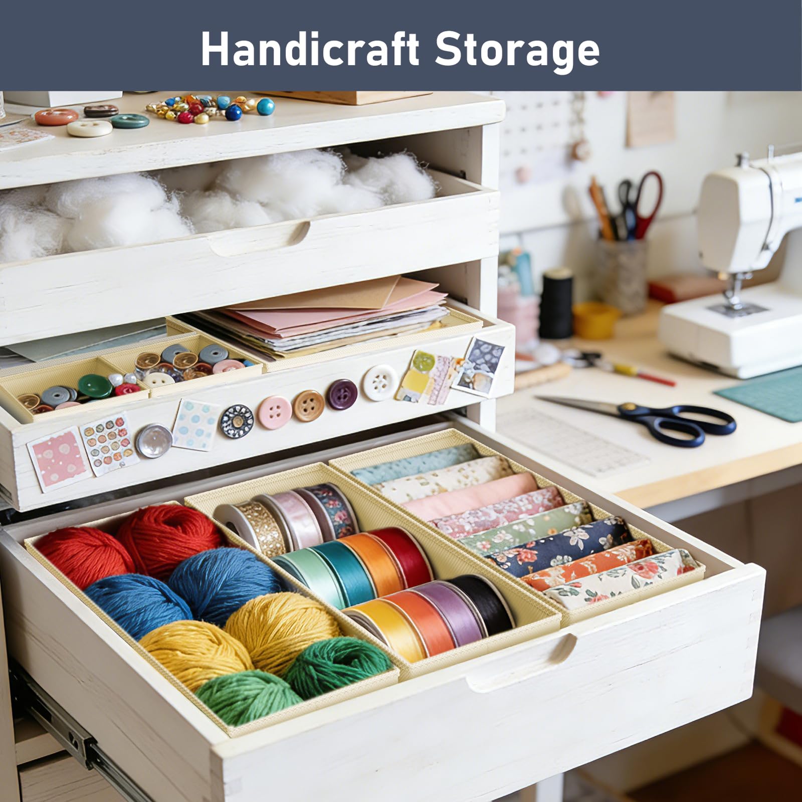 DIMJ nursery lifestyle scene with organizers keeping baby clothes and accessories neat