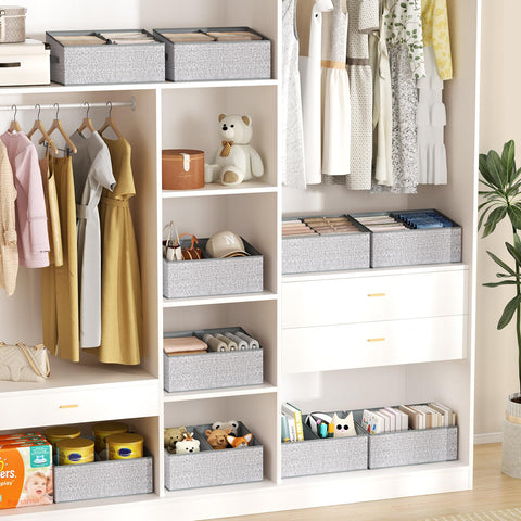DIMJ bin beside towels for scale showing large capacity and linen storage benefit