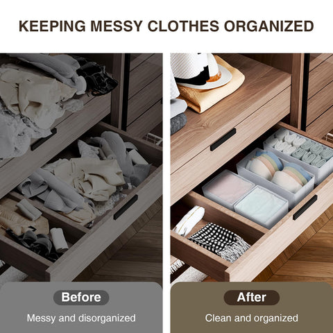 DIMJ small fabric bin containing ties and accessories for neat drawers