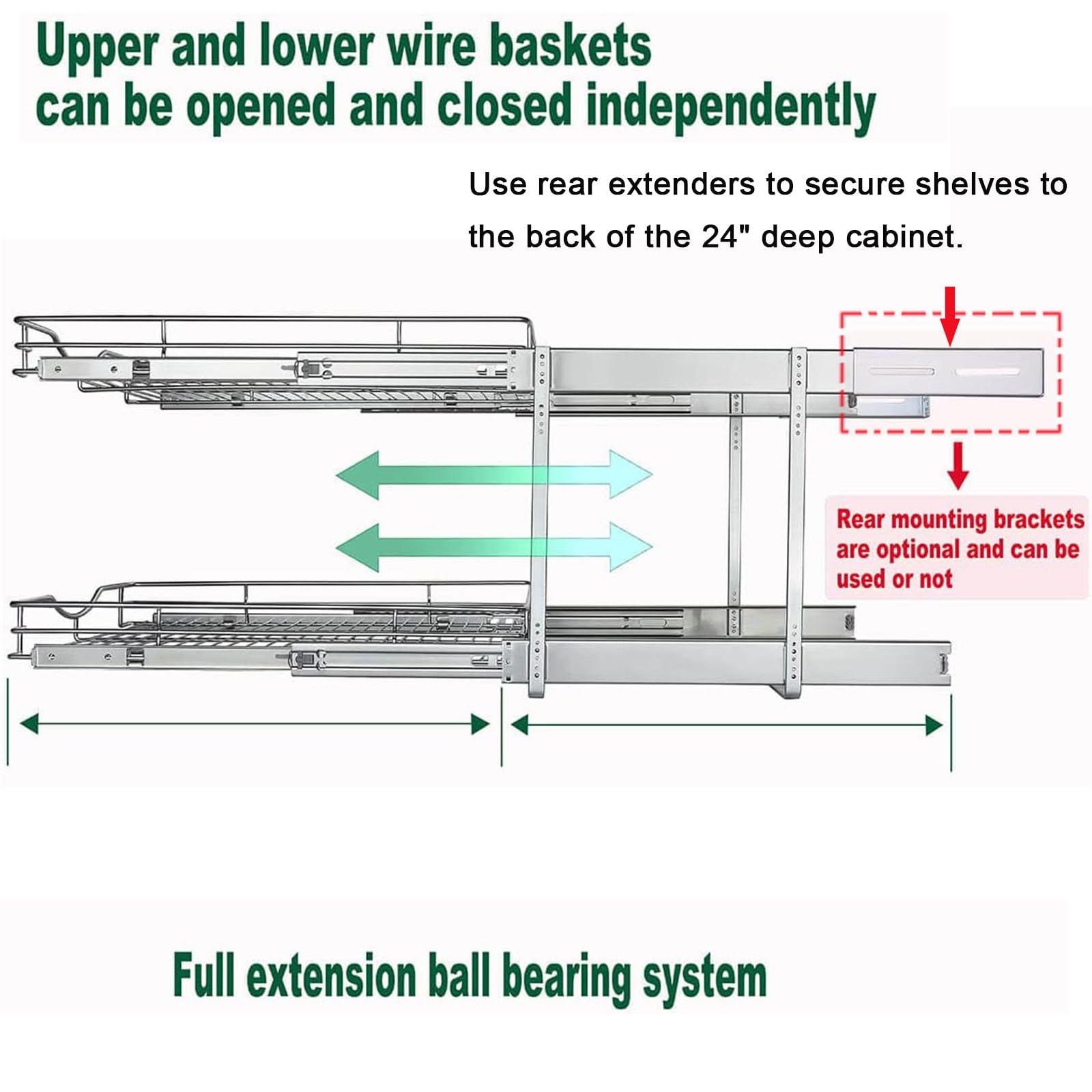 DINDON ball-bearing slide mechanism showing smooth full-extension movement