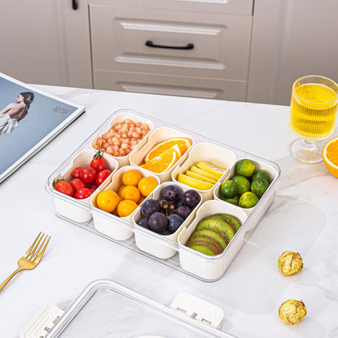 Dingerjar overhead view filled with fruit and nuts showing quick selection benefit