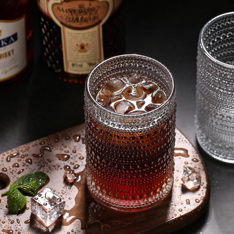 dingerjar glass on a set table, enhances table styling and entertaining benefit