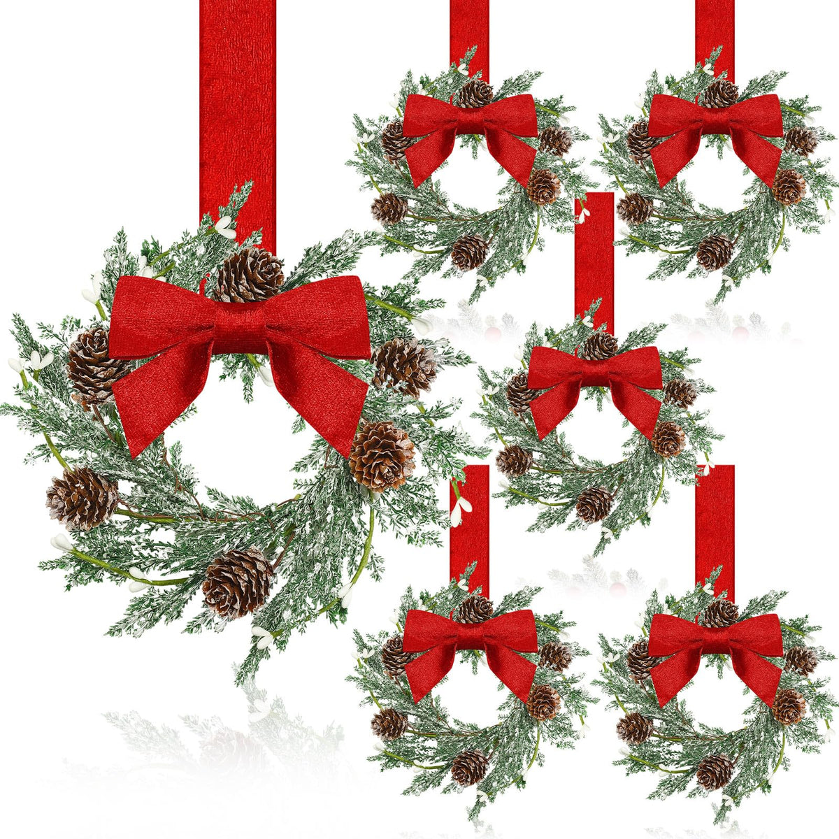 Dingion front packaging showing six mini wreaths, convenient bundled set