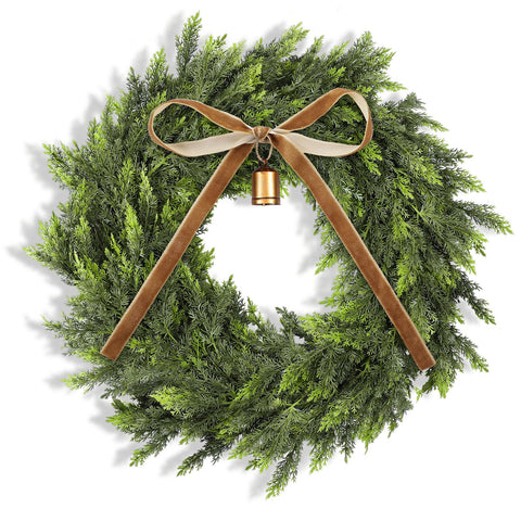 Dingion front view wreath showing full decorative impact and curb appeal