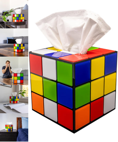 Diochey Creations front view of cube cover adds retro color and playful decor