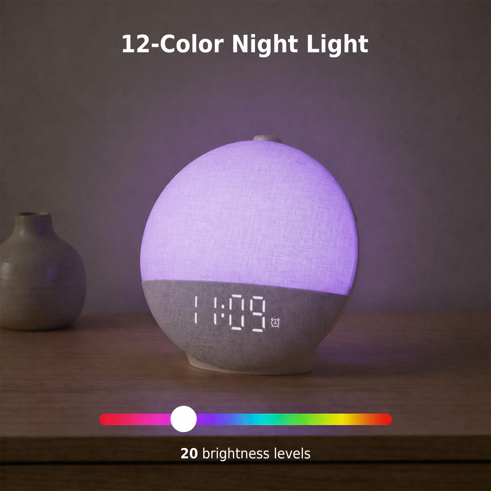 Diol Tode size comparison in hand illustrating compact bedside fit