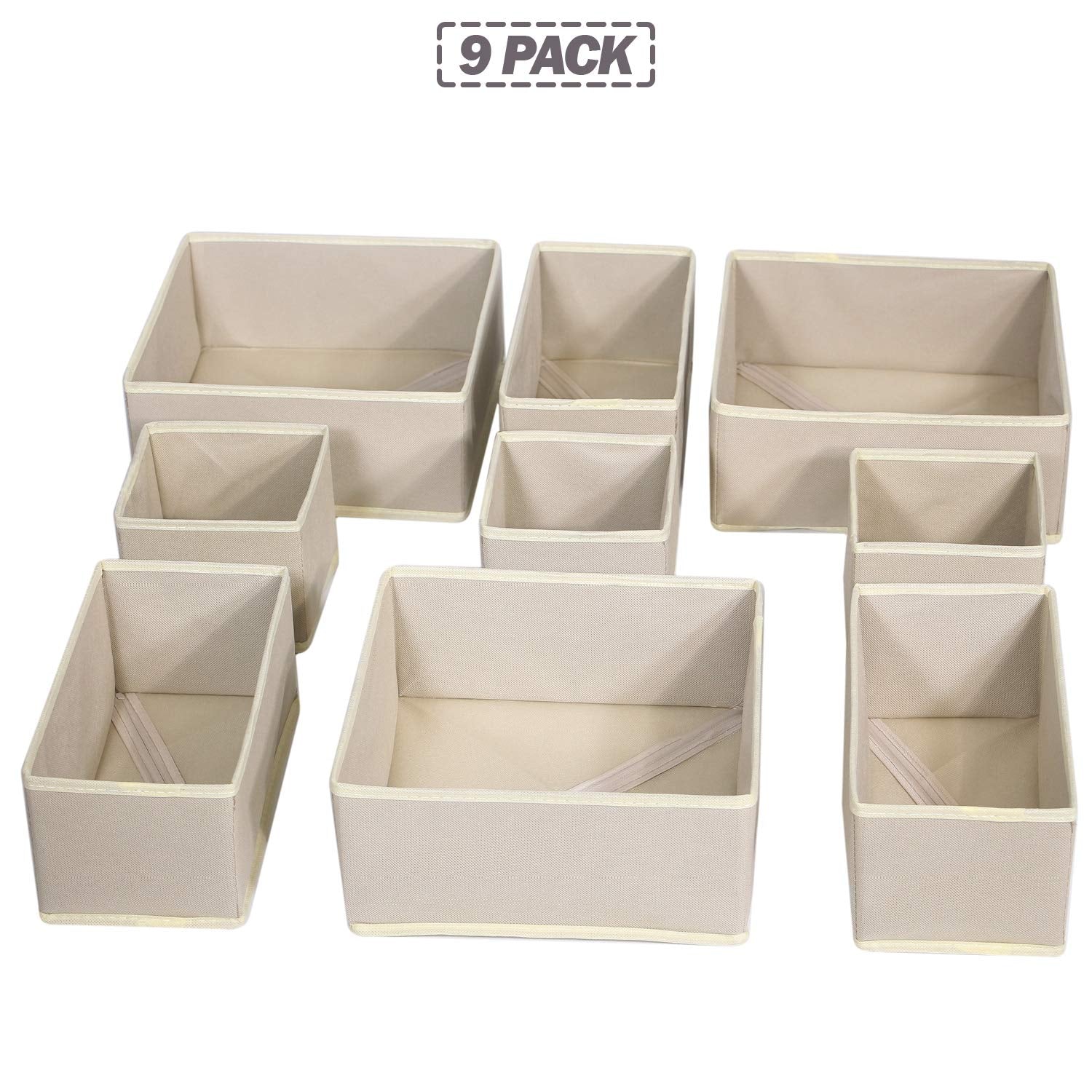 DIOMMELL lifestyle closet scene with bins in shelves demonstrating tidy organization