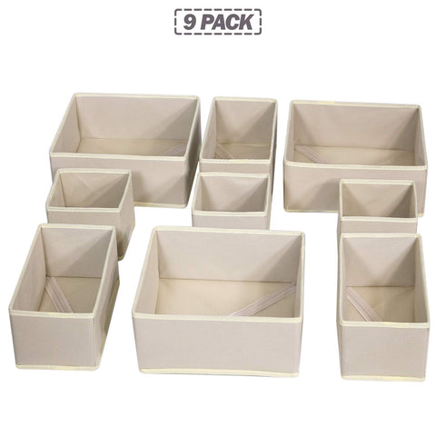 DIOMMELL lifestyle closet scene with bins in shelves demonstrating tidy organization
