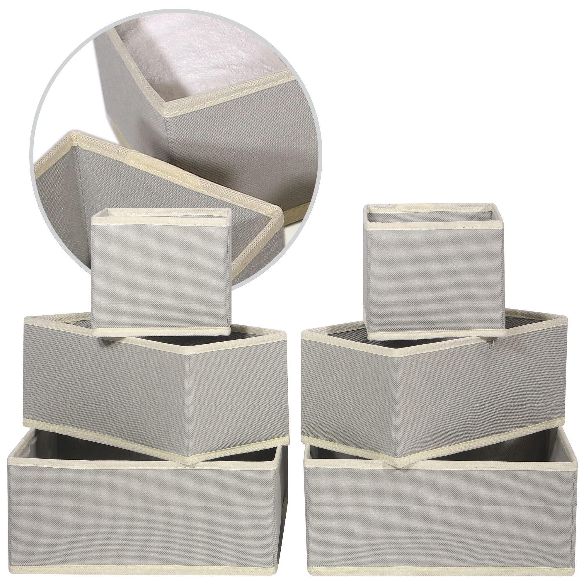 DIOMMELL small square bin top view with socks for easy access benefit