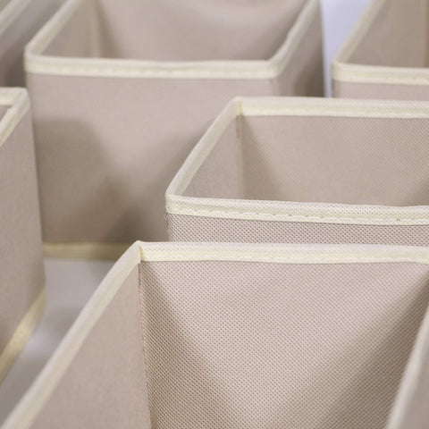 DIOMMELL stacked fabric bins on a shelf maximizing vertical space usage