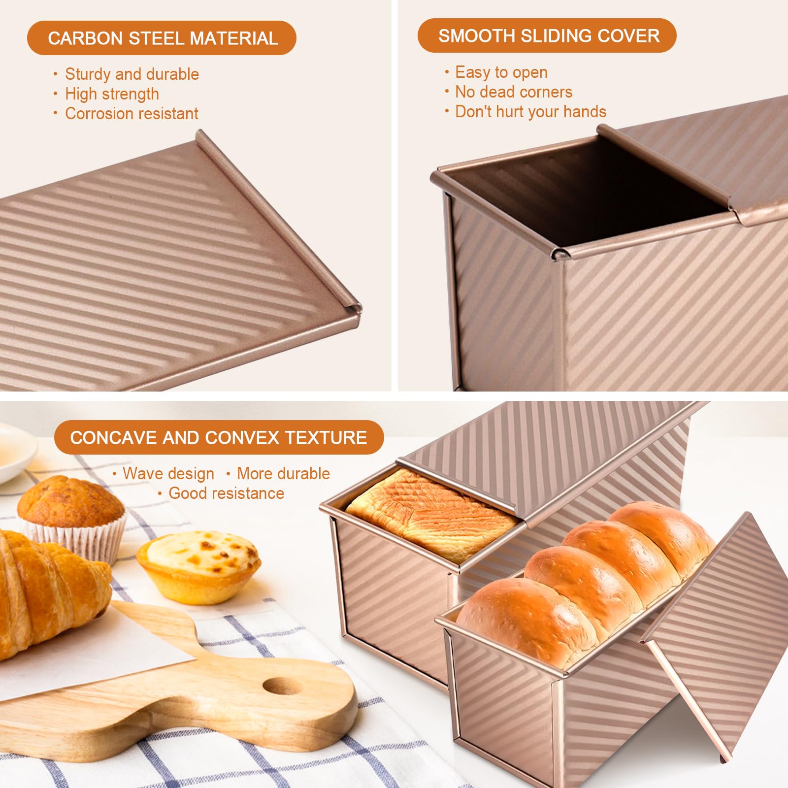 Dipanist non-stick surface detail, enables easy loaf release and cleanup