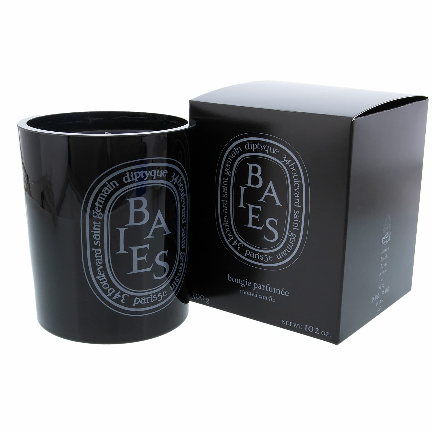 Diptyque Black Baies close-up of burn pool and wax, demonstrating even melt and lasting scent