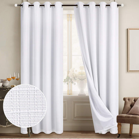Diraysid front folded panels showing elegant linen look and full coverage benefit