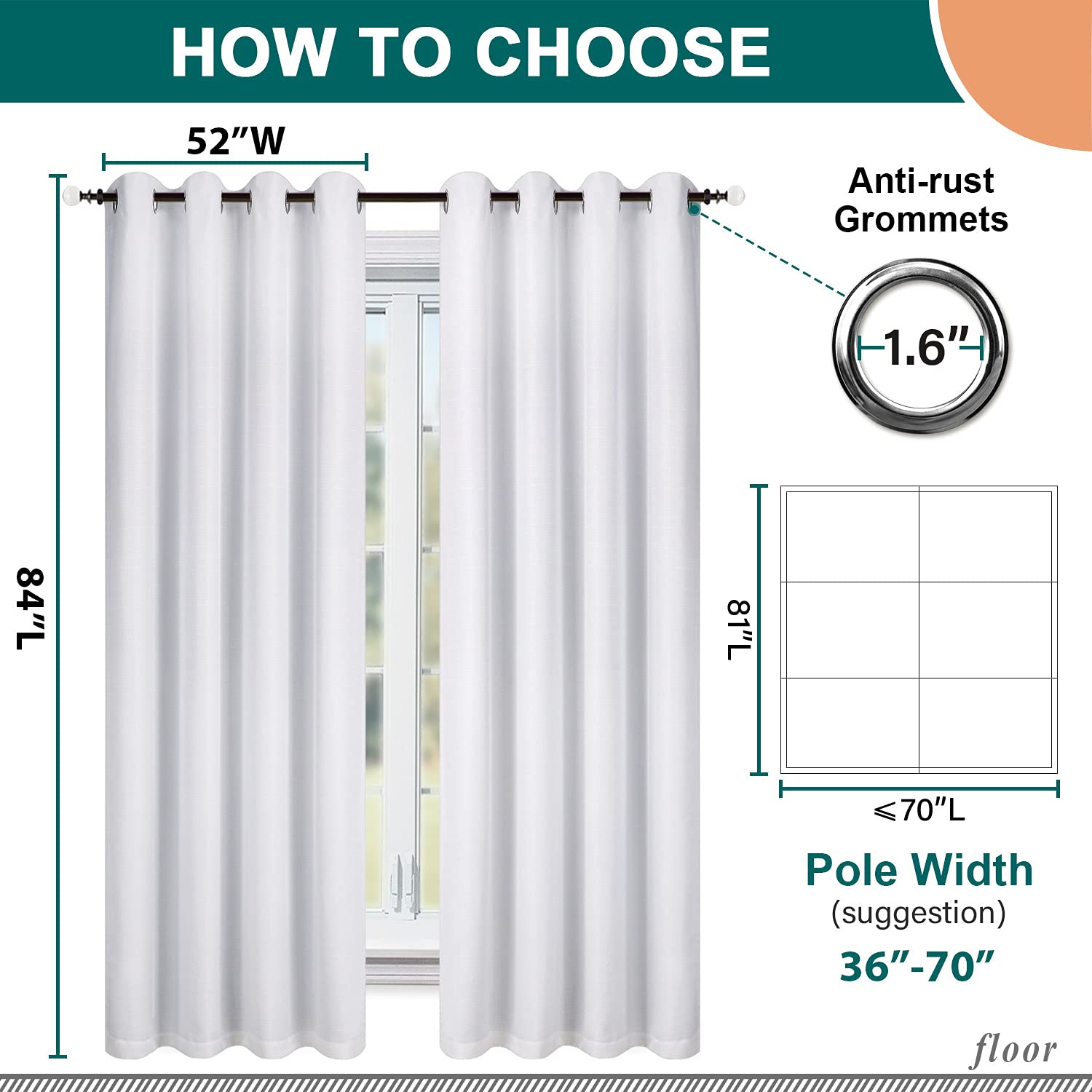 Diraysid metal grommet top detail showing smooth rod glide and easy installation