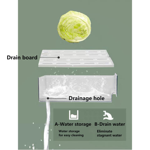 Diskary transparent drawer filled with vegetables showing quick item visibility