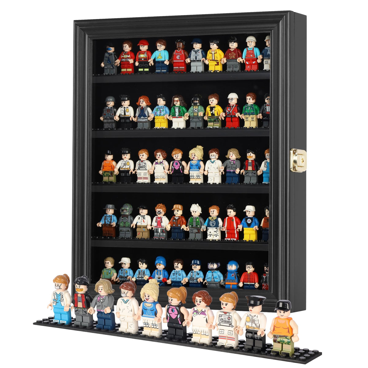DisplayGifts front view small black frame showcasing neat figure arrangement and visibility