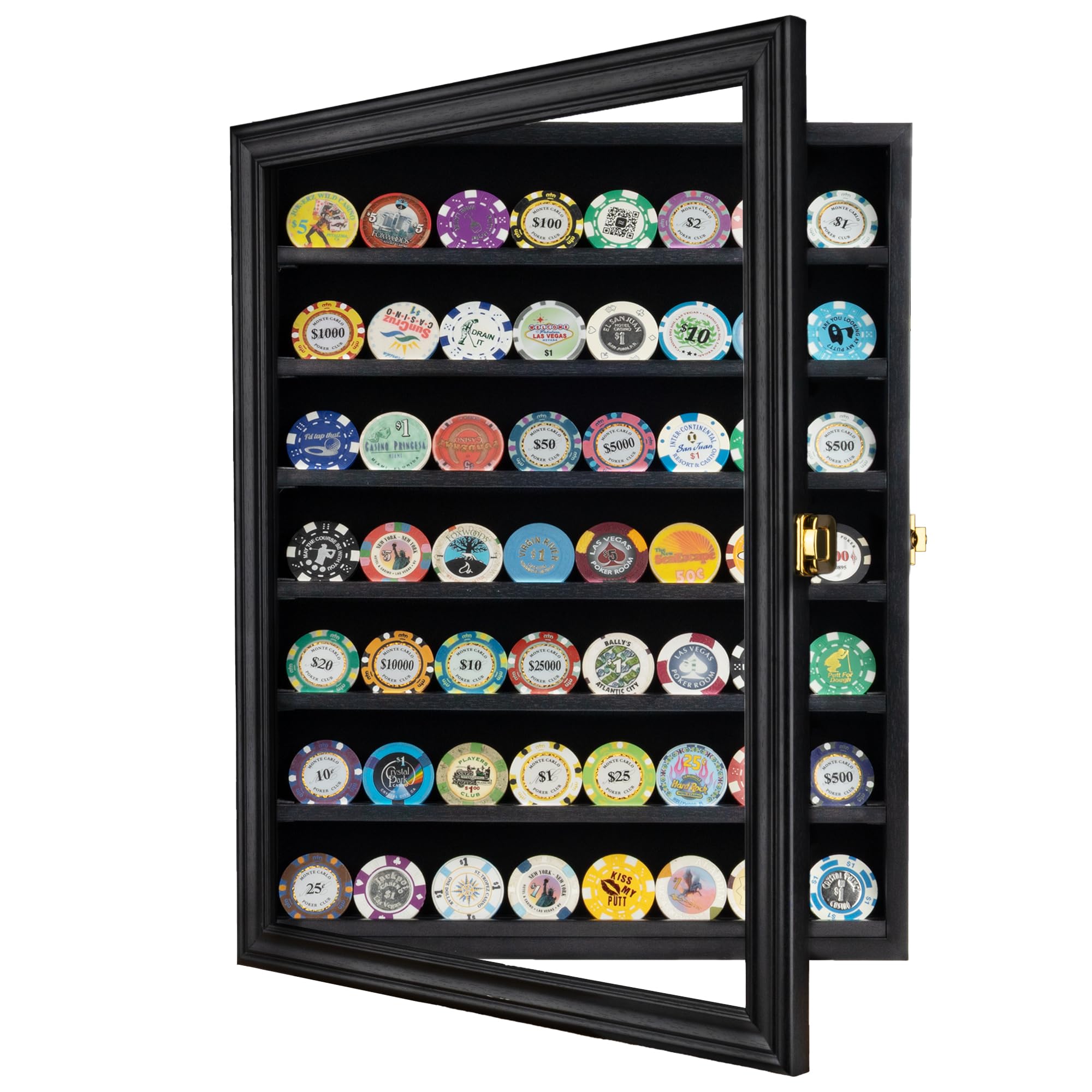 DisplayGifts side profile showing coins angled for clear front visibility