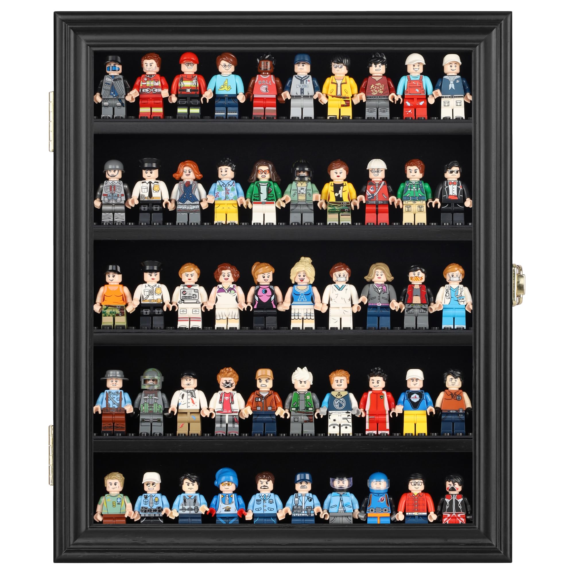 DisplayGifts wall-mounted case above desk illustrating space-saving display solution