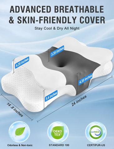 DISSA close-up of contour edges highlighting orthopedic neck support and precision shaping