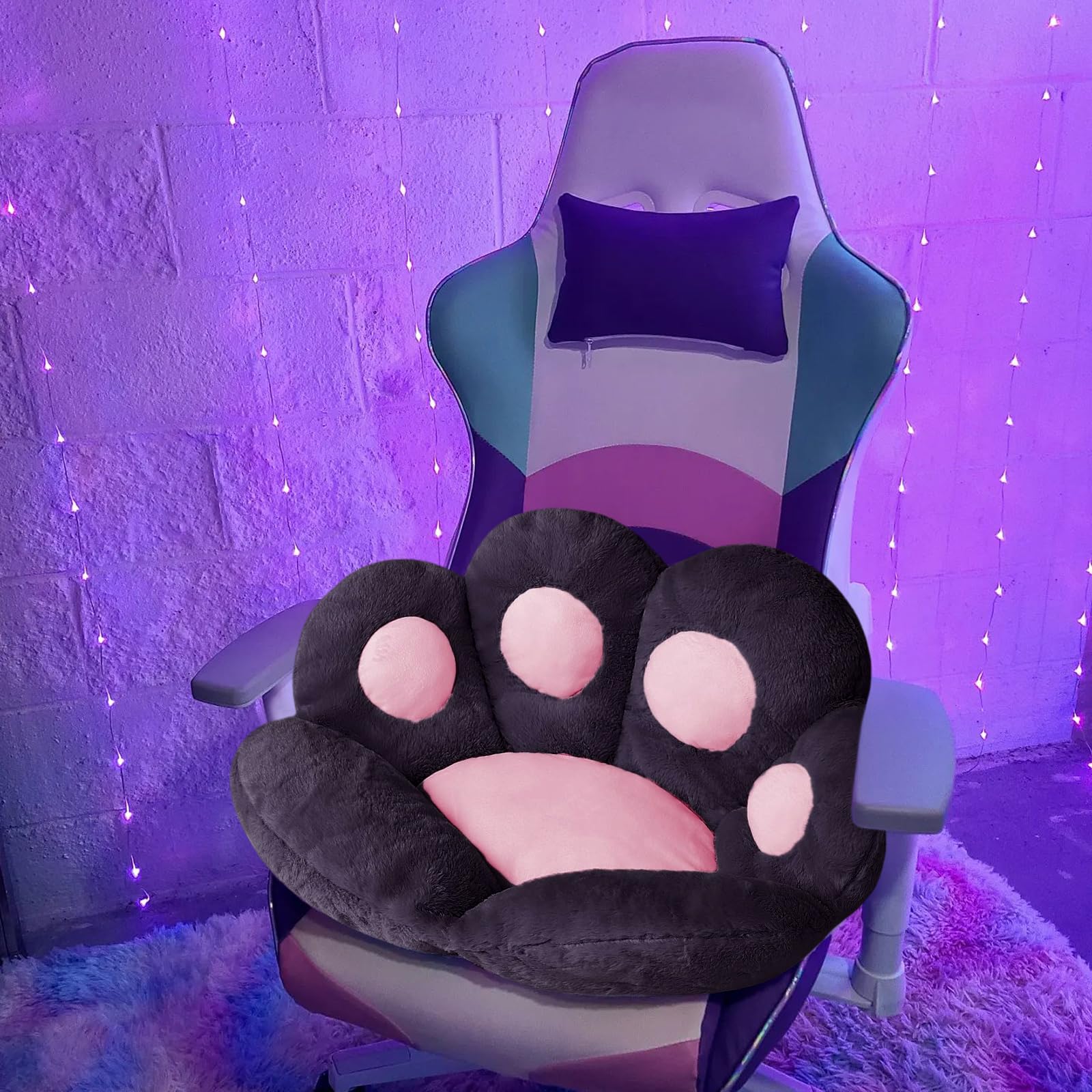 Ditucu cat paw cushion on gaming chair adds comfort and style