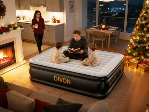 DIVON mattress in bedroom with fitted sheet showing neat bedding fit