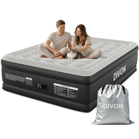 DIVON front view showing full queen mattress and plush top for comfortable sleep